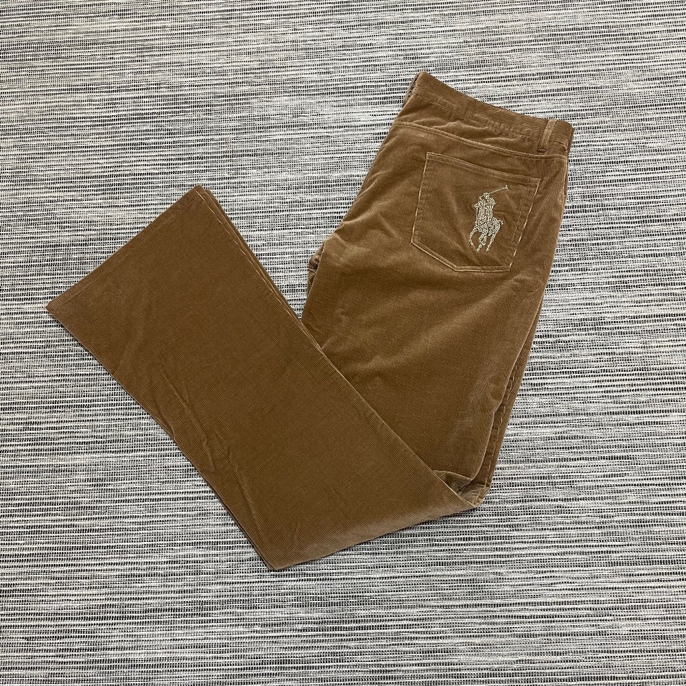 Vintage Ralph Lauren Black Label 867 Brown Corduroy Flared Pants